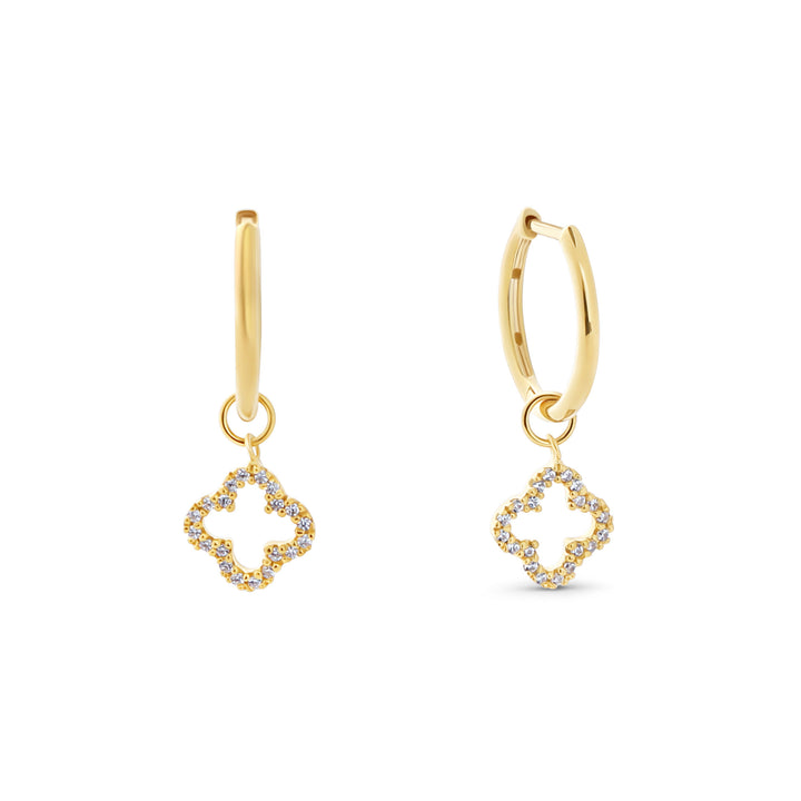 Stud earrings "Sparkle Clover"