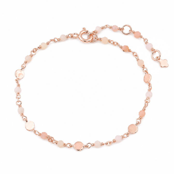 Armband „Marbella“ mit pinkem Opal, Sterling Silber rosévergoldet