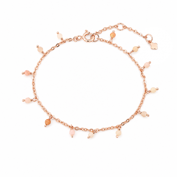 Armband "Goccia" mit pinkem Opal, rosévergoldetes Sterling Silber