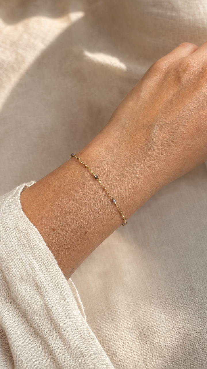 Armband "Sorrento" Iolith vergoldet – Detailansicht