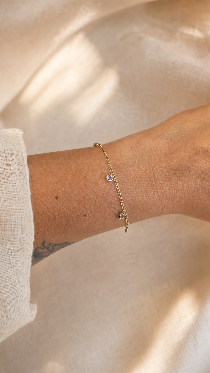 Armband „Marisol“ mit bunten Schmucksteinen – Detailansicht