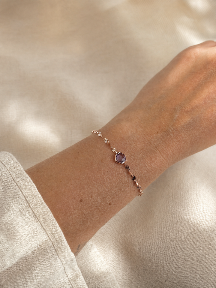 Armband „Firenze“ mit Amethyst – Detailansicht
