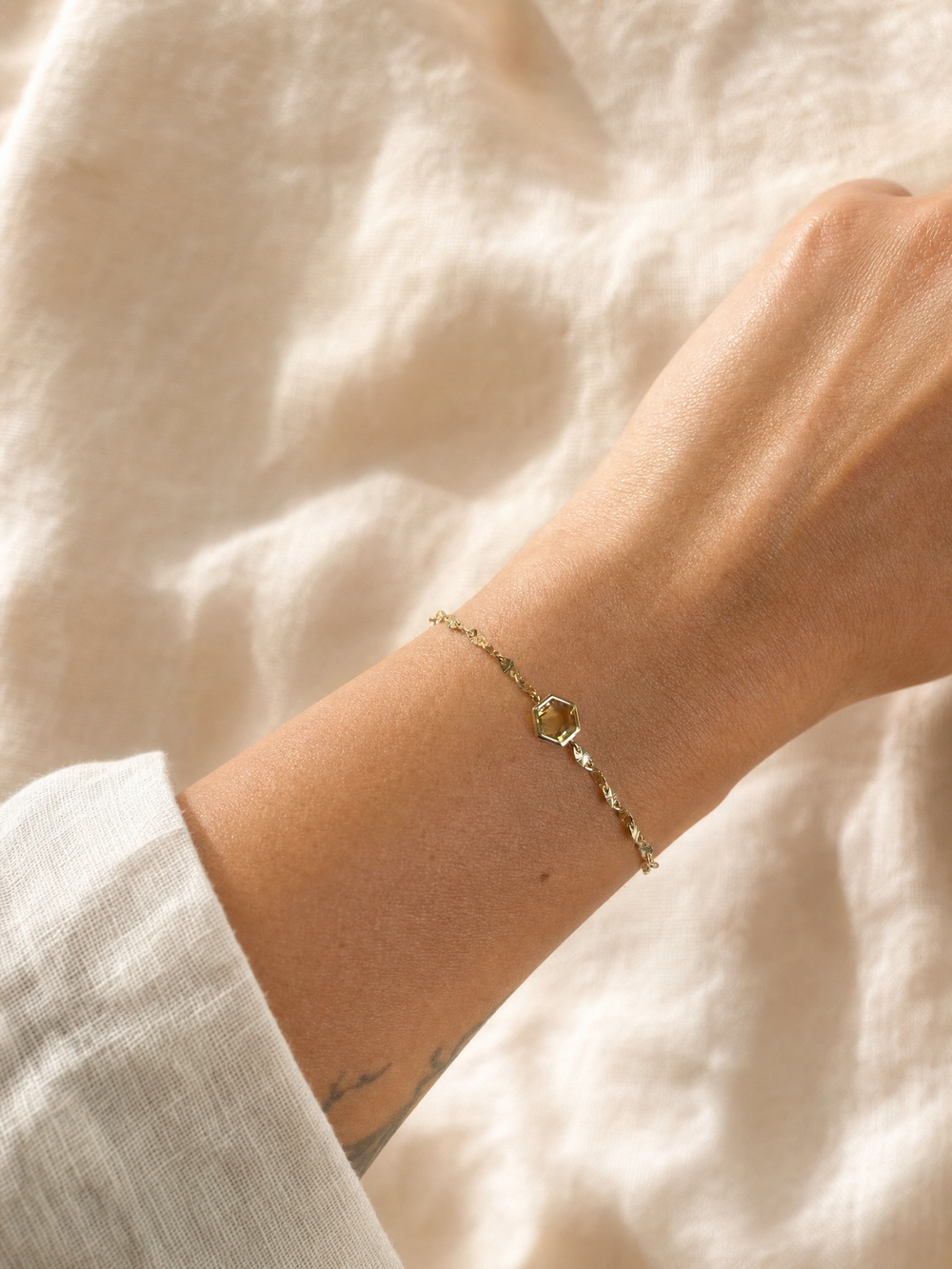 Armband „Firenze“ mit Citrin – Detailansicht