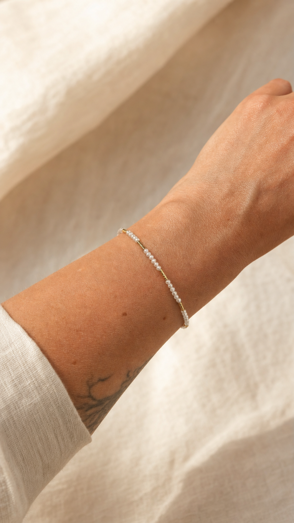 Armband "Marea" Zirkonia vergoldet – Detailansicht