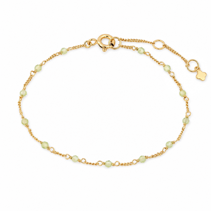 Armband "Stellina" mit Peridot, Sterling Silber 925 vergoldet