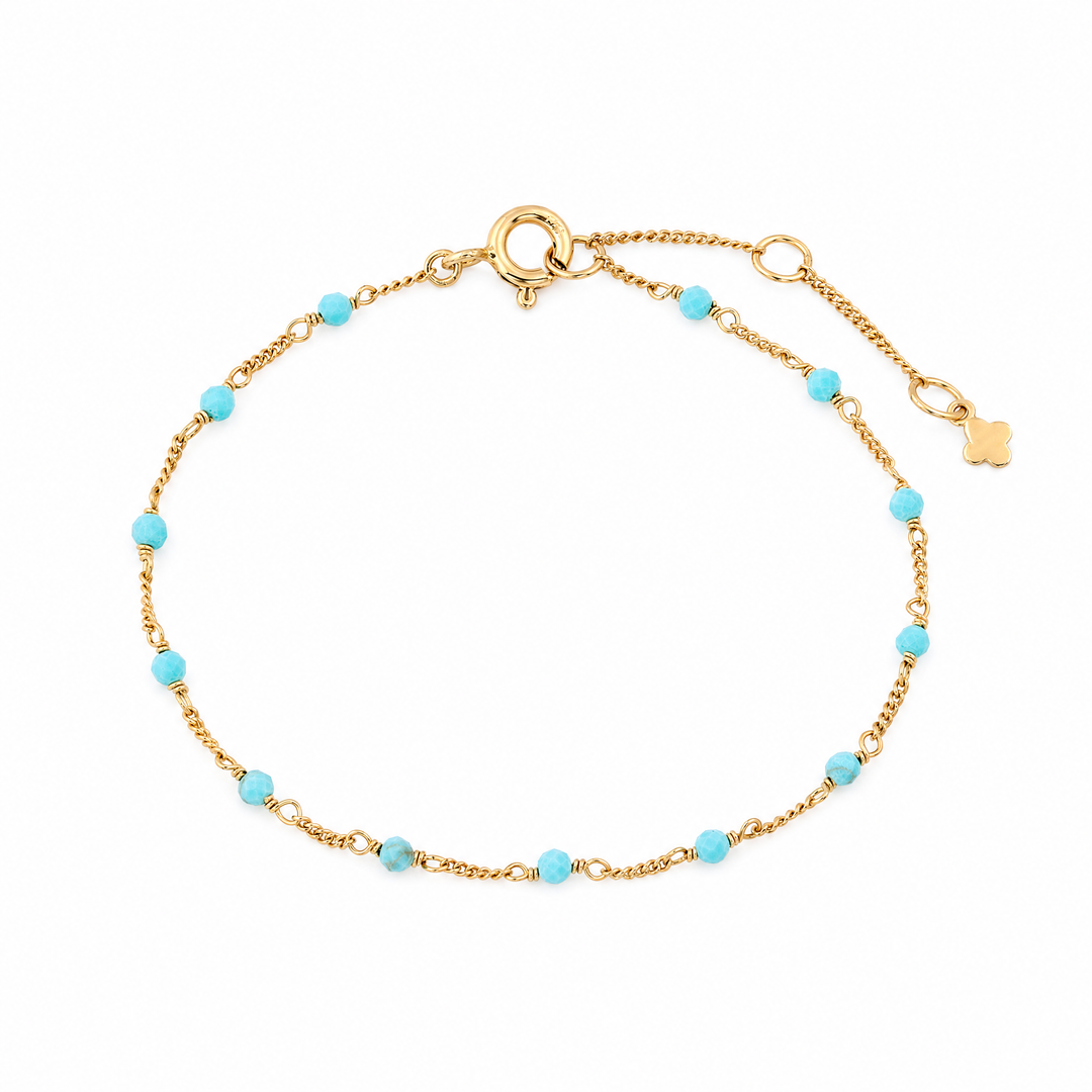 Armband "Stellina" mit Türkis, Sterling Silber 925 vergoldet