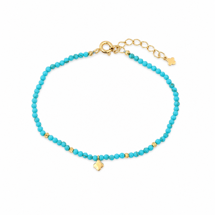 Armband "Fortuna" mit Türkis, Sterling Silber 925 vergoldet