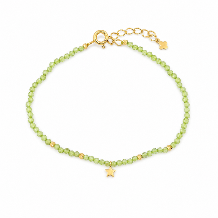 Armband "Estrella" mit Peridot, Sterling Silber 925 vergoldet