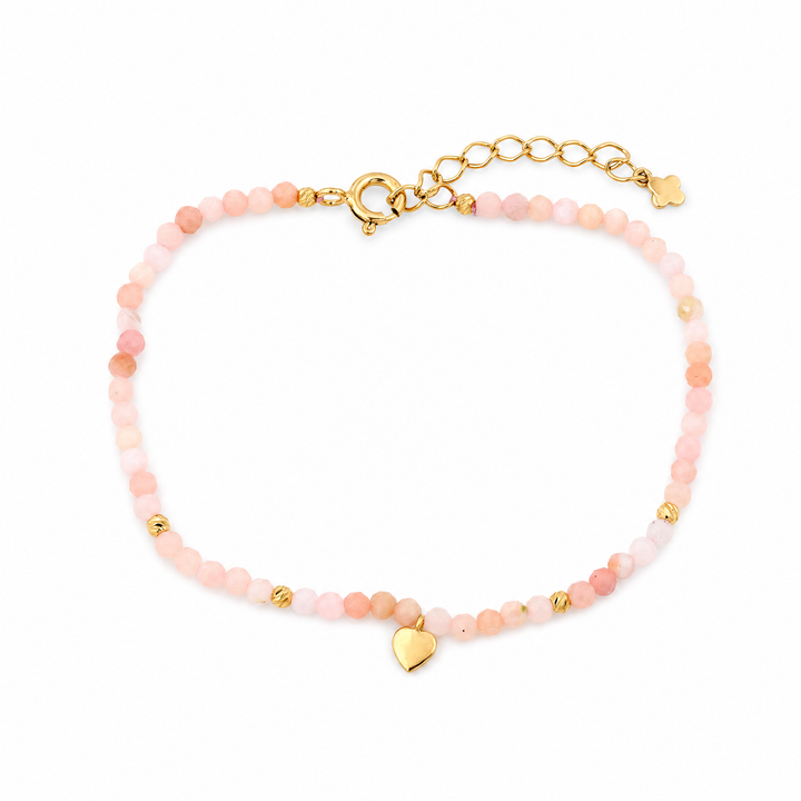 Armband "Amoretta" mit pinkem Opal, Sterling Silber 925 vergoldet