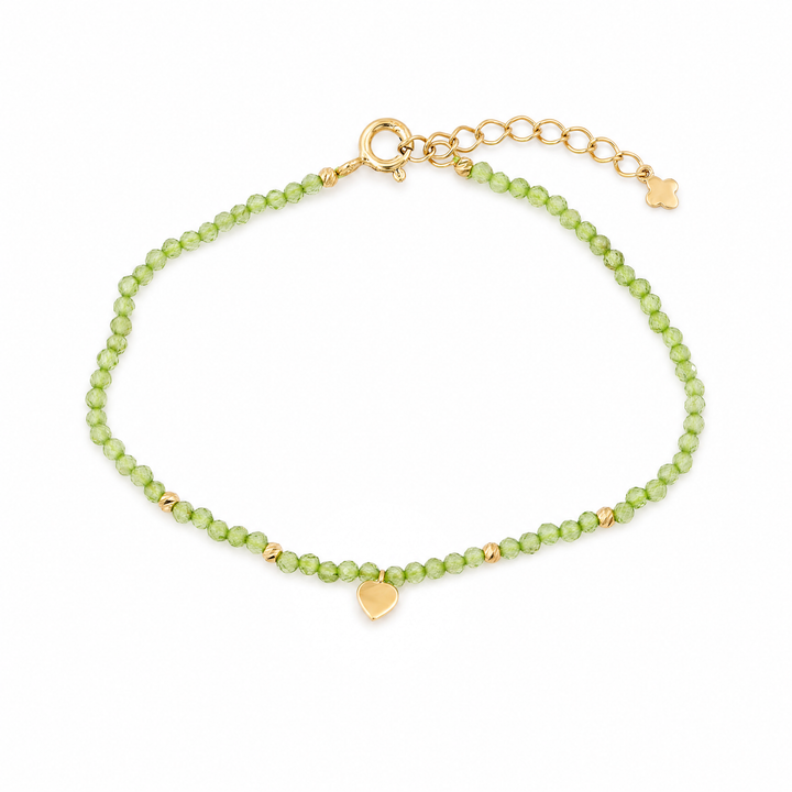 Armband "Amoretta" mit Peridot, Sterling Silber 925 vergoldet