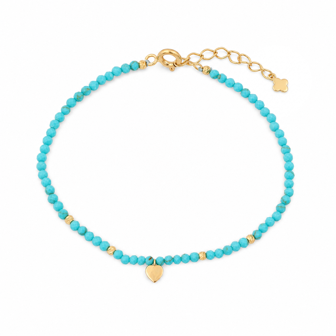Armband "Amoretta" mit Türkis, Sterling Silber 925 vergoldet