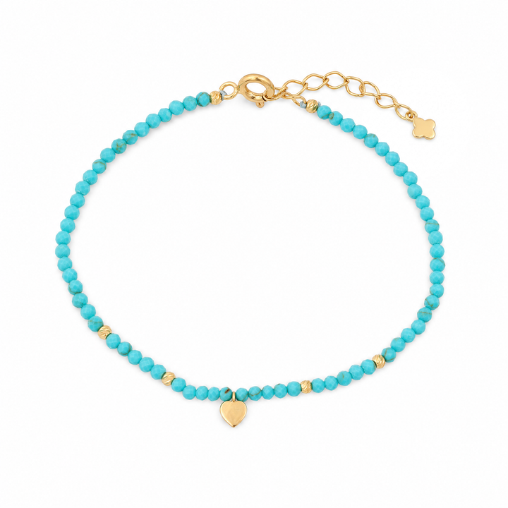 Armband "Amoretta" mit Türkis, Sterling Silber 925 vergoldet