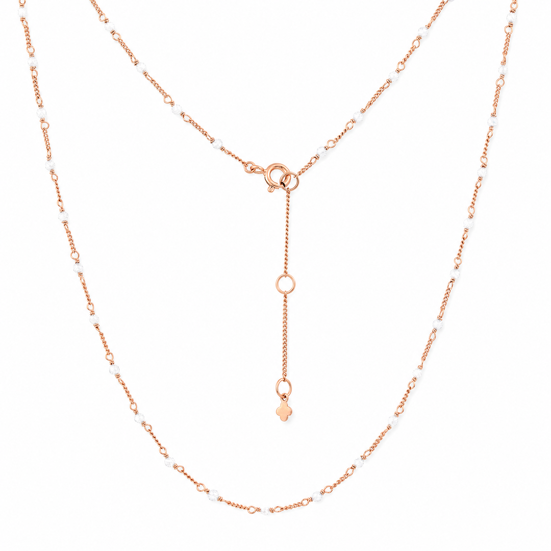 Halskette "Stellina" mit Zirkonia, Sterling Silber 925 rosévergoldet