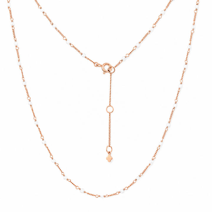 Halskette "Stellina" mit Zirkonia, Sterling Silber 925 rosévergoldet