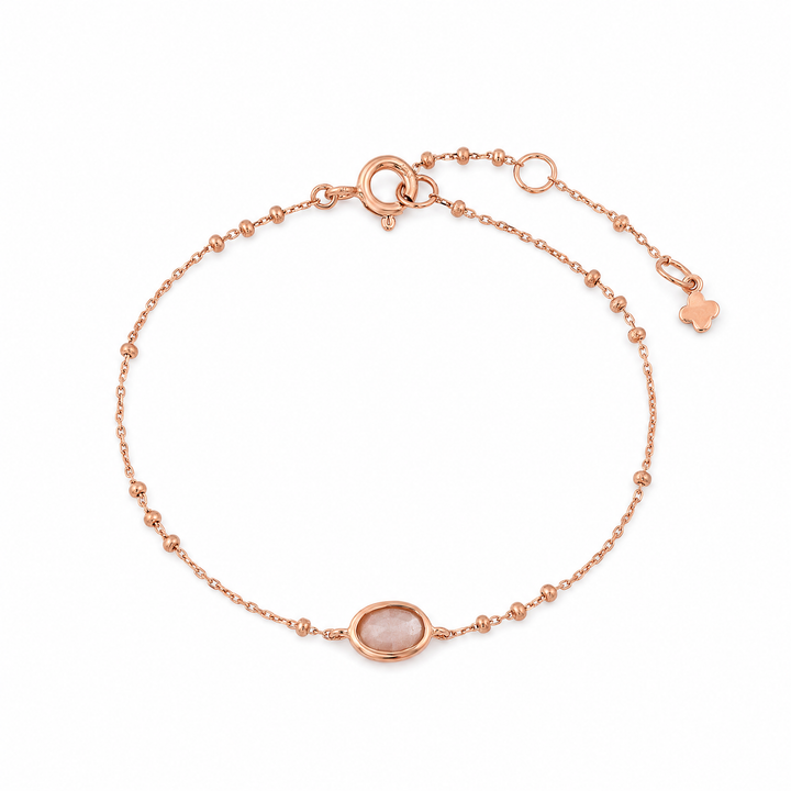 Armband "Tesoro" mit Pfirsich-Mondstein, vergoldetes Sterling Silber