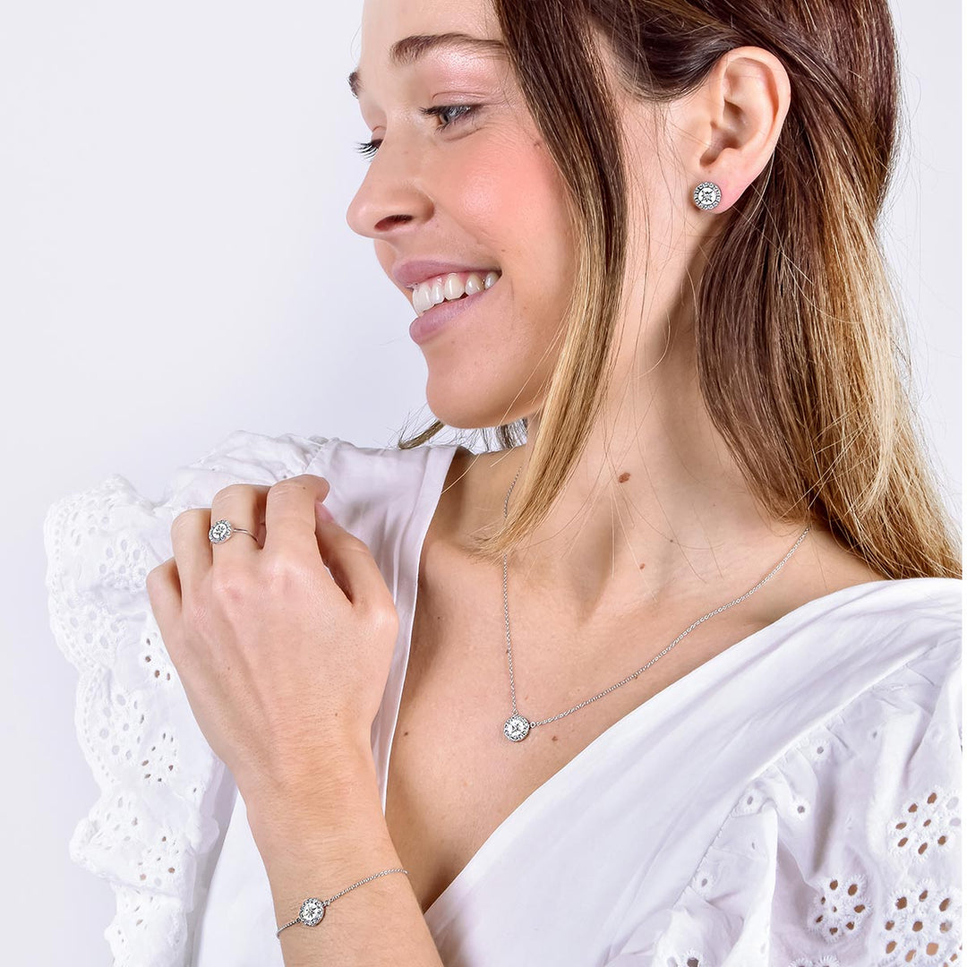Necklace "Star shine white"