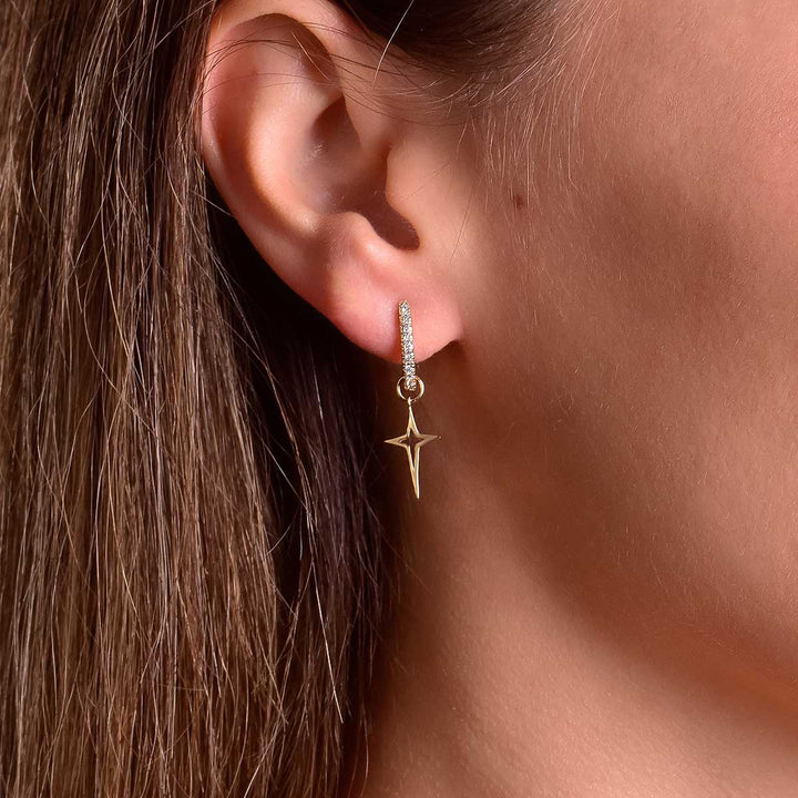 Charm for earrings "Crossing Star"
