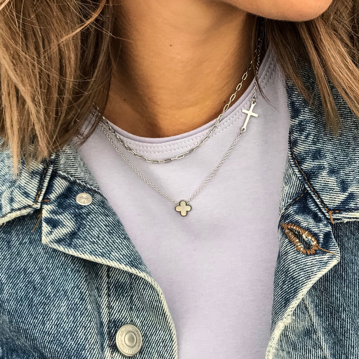 Necklace "Believe in the clover"