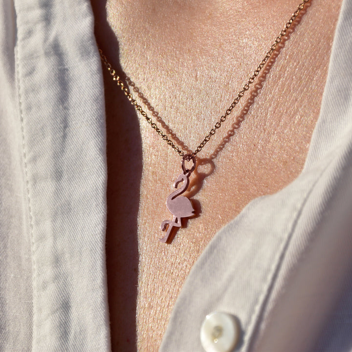 Necklace "Loving Flamingo"