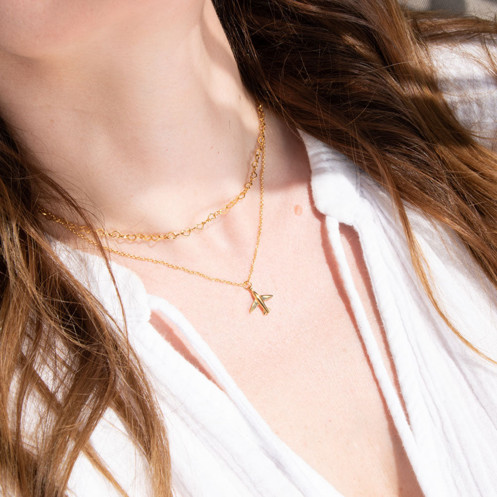 Necklace "Over the sky"