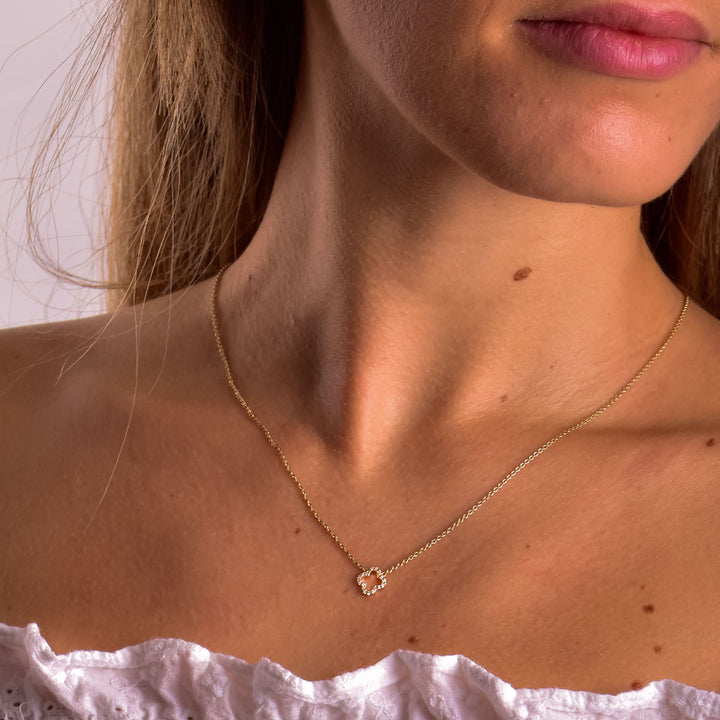Necklace "Sparkle Clover"