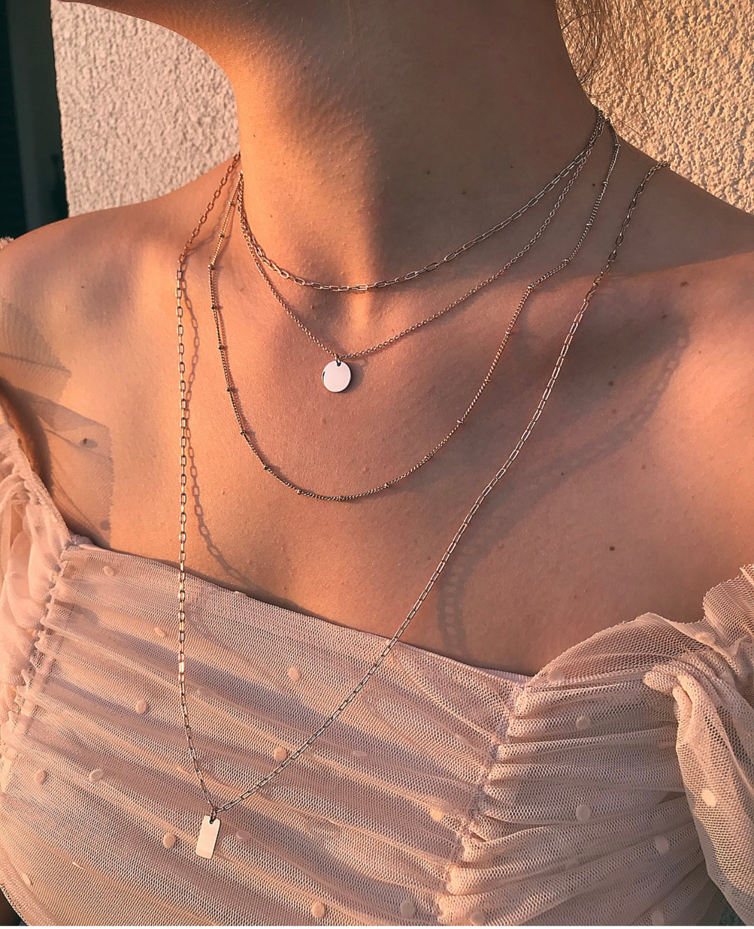 Necklace "Long leaves"
