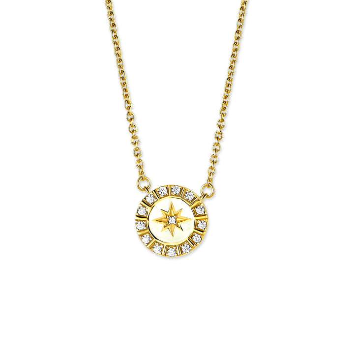Necklace "Star shine white"