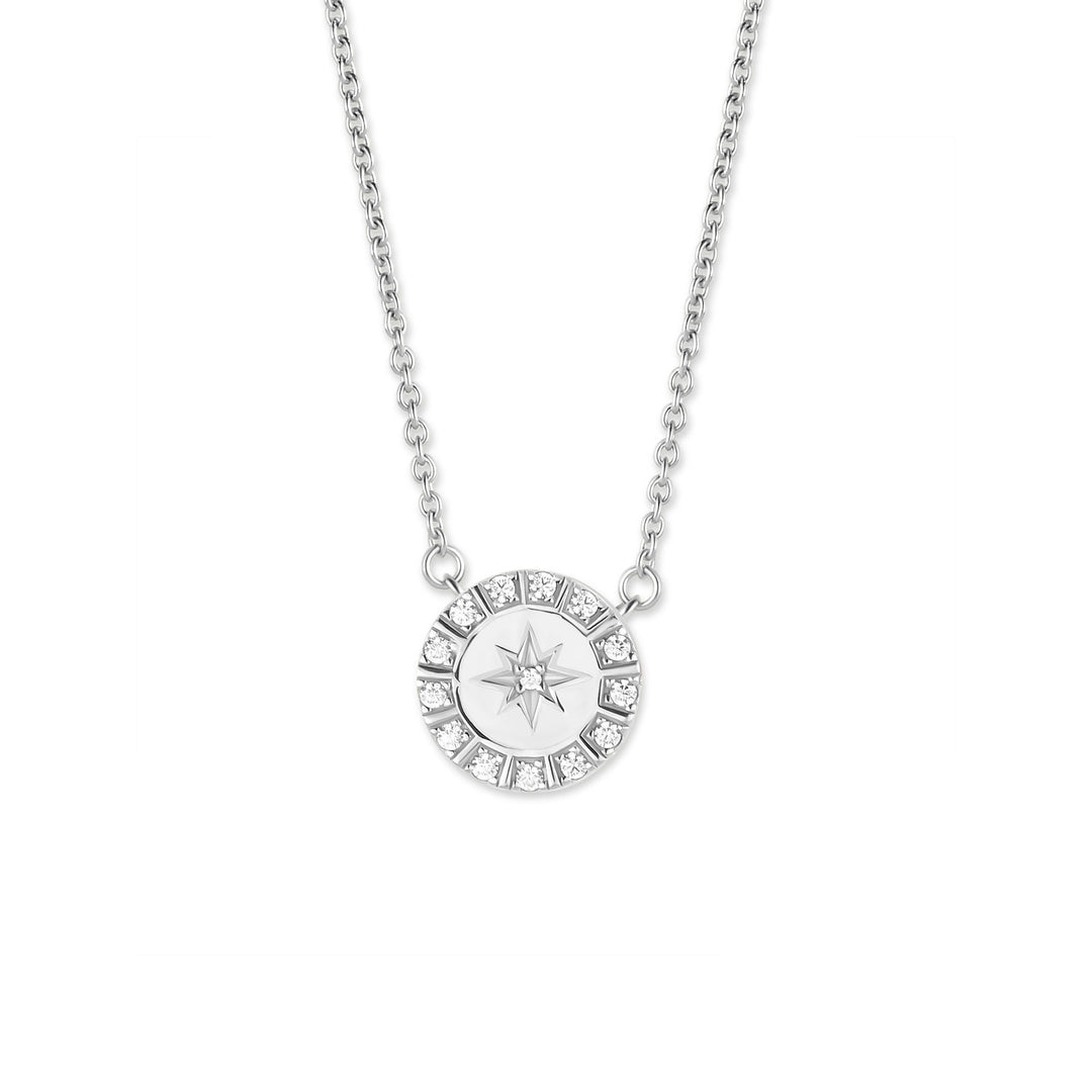 Necklace "Star shine white"