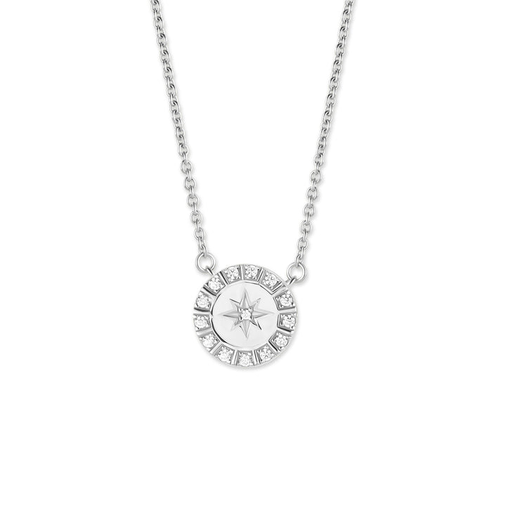 Necklace "Star shine white"