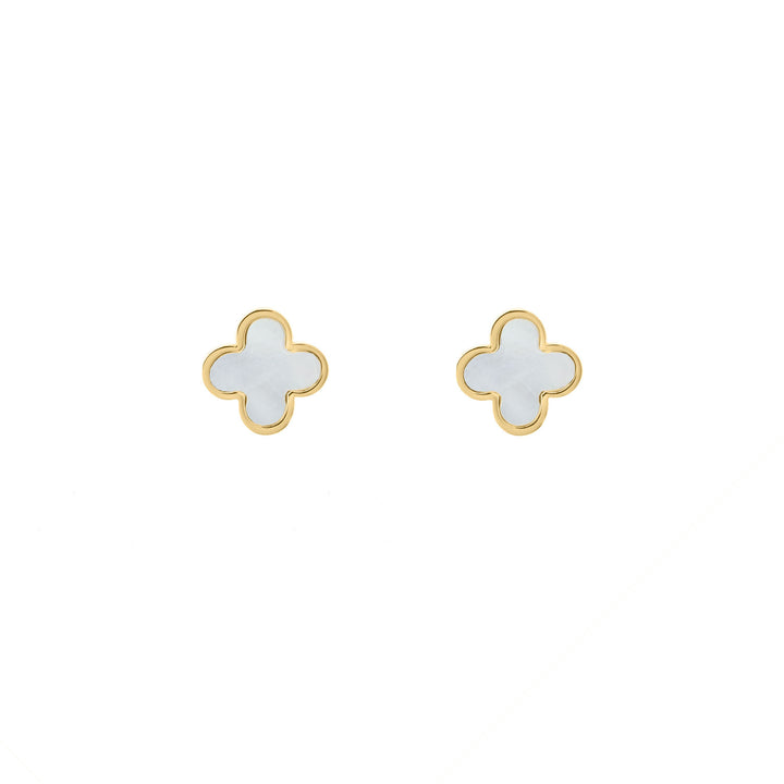 Stud earrings "Pearlclover"