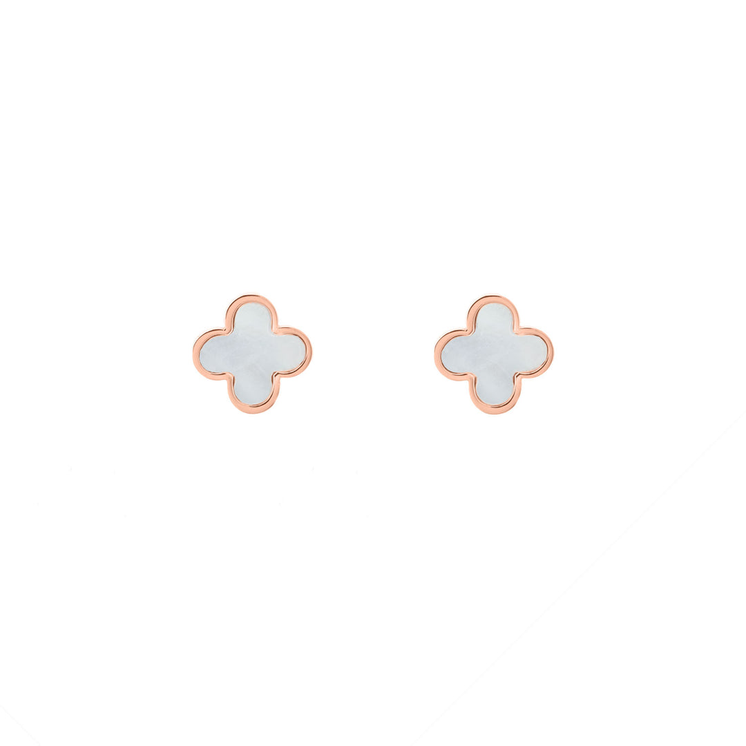 Stud earrings "Pearlclover"