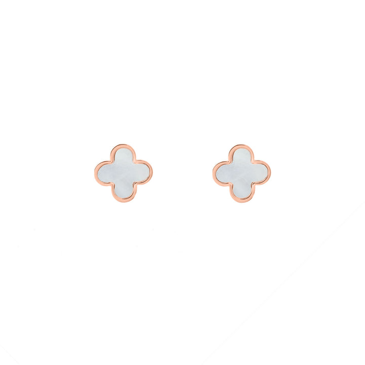 Stud earrings "Pearlclover"