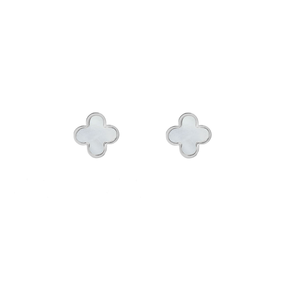 Stud earrings "Pearlclover"