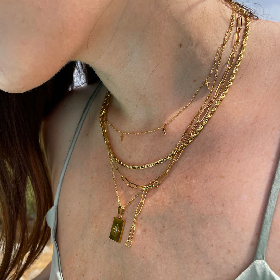 Necklace "Crossing Stars"